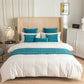 Geometric Texture Bed Runner Green