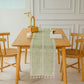 Woven Hollow Fringe Table Runner
