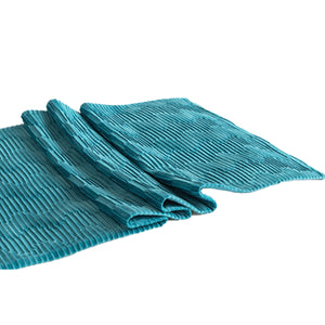 Geometric Texture Bed Runner Green