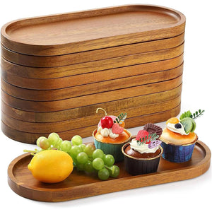 Wooden Serving Tray for Snacks and Desserts
