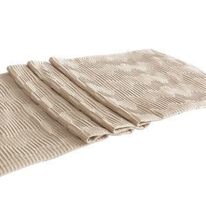 Geometric Texture Bed Runner Beige