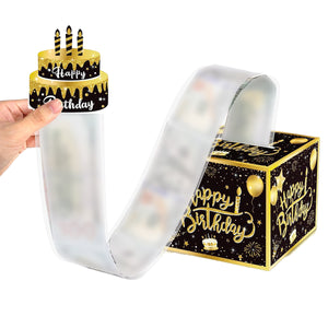 Hotel Birthday Cash Gift Box with Surprise Pull-Out Card Decoration