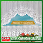 White Kitchen Window Curtains for Hotels and Cafés set of 2