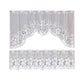 White Kitchen Window Curtains for Hotels and Cafés set of 2