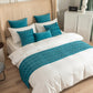 Geometric Texture Bed Runner Green