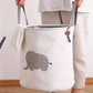 Foldable Laundry Basket Waterproof Canvas Clothes Hamper