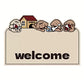 Non-Slip Outdoor Mat Panda Dog Design