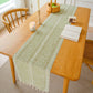 Woven Hollow Fringe Table Runner