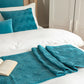 Geometric Texture Bed Runner Green
