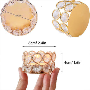 Elegant Gold Candle Holders Set of 8