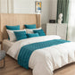 Geometric Texture Bed Runner Green