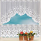 White Kitchen Window Curtains for Hotels and Cafés set of 2