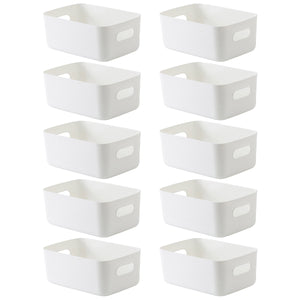 10pcs Plastic Storage Baskets – Hotel Bathroom & Kitchen Organisers