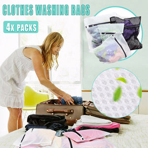 4PCS Mesh Laundry Bag Set – For Hotel Delicates & Lingerie
