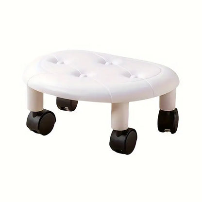 Low Rolling Stool with Swivel Wheels