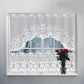 White Kitchen Window Curtains for Hotels and Cafés set of 2