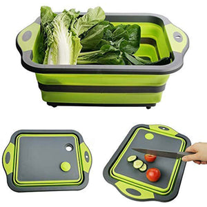 Hotel Multifunctional Foldable Sink Cutting Board & Draining Basket