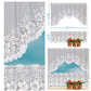 White Kitchen Window Curtains for Hotels and Cafés set of 2