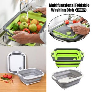 Hotel Multifunctional Foldable Sink Cutting Board & Draining Basket