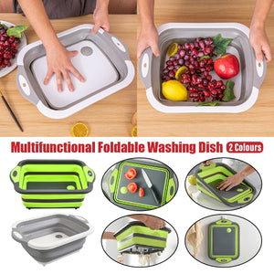 Hotel Multifunctional Foldable Sink Cutting Board & Draining Basket