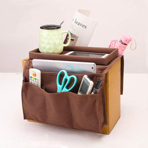 Sofa Armrest Tray with Organizer Pockets