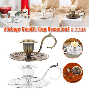 Hotel European Retro Handheld Candlestick Holder for Elegant Decor
