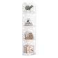 4-Tier Bathroom Shelf Waterproof PVC Corner Storage for Hotels