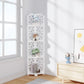 4-Tier Bathroom Shelf Waterproof PVC Corner Storage for Hotels