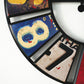 Large Retro Wall Clock with Vintage License Plate Design