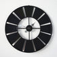 Large Retro Wall Clock with Vintage License Plate Design