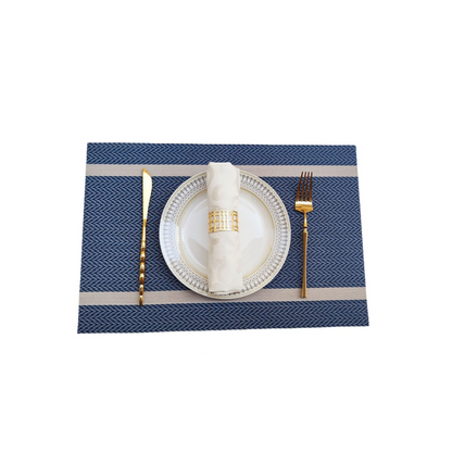 Placemats Blue horizontal stripe