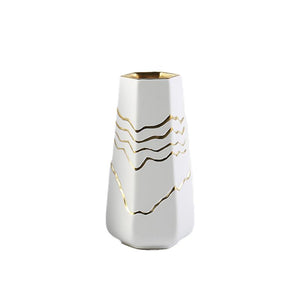 White Ceramic Flower Vase
