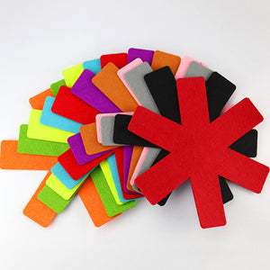 Hotel Placemat Heat Insulation Flower Shape Durable Polyester Fiber