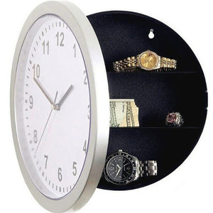 Wall Clock with Hidden Storage Digital Display