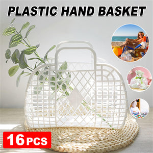 Hotel Diamond Plastic Bathroom Basket Set with Handheld Soft Design