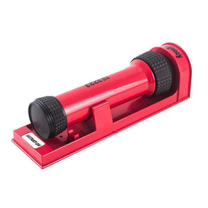 Powerful ABS Flashlight in black and red for outdoor and emergency use
