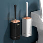 Wall-Mounted Toilet Brush with Silicone Head and Holder