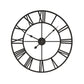 large Black Wall Clock with Roman Numerals