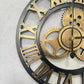 Vintage Wall Clock with Wooden Gears
