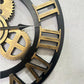 Vintage Wall Clock with Wooden Gears