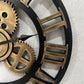 Vintage Wall Clock with Wooden Gears