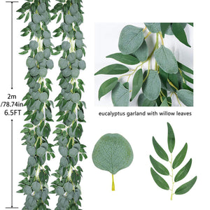 Artificial Greenery Wreath Eucalyptus