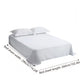 Queen Flat Sheet White Cotton Classic Cool Comfort