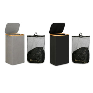 Dirty Clothes Basket with Lid Large Capacity