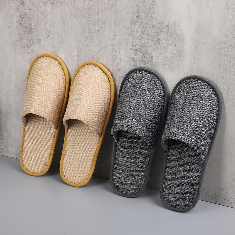Disposable Hotel Slippers - 50 Pairs Closed Toe Terry Style for Guests