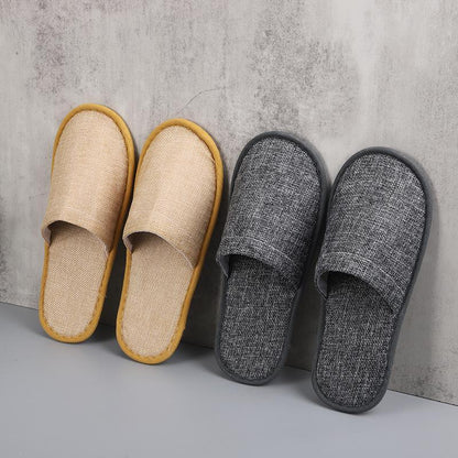 Disposable Hotel Slippers - 50 Pairs Closed Toe Terry Style for Guests