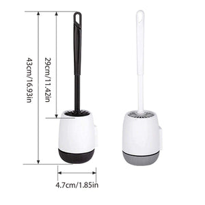 Silicone Toilet Brush with Wall-Mounted Holder