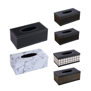 Tissue Box PU Leather Rectangular Design for Standard Tissues