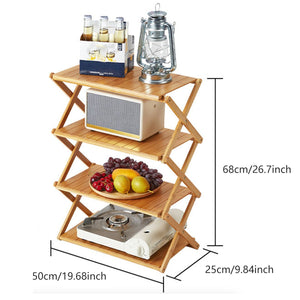 4 Tier Storage Rack Foldable