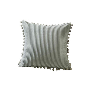 Couch Cover Cushions Corduroy Pom Pom Tassels